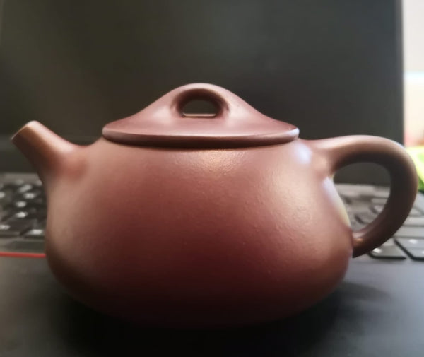 Zisha teapot Jing Zhou Shi Piao, handmade by Skillful artist 实力派匠人 紫泥  ZI NI “景洲石瓢”