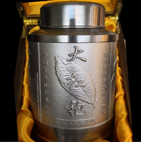 OVP Premium Oolng Tea Da Hong Pao Loose Tea in Tin with wooden gift box, Vintage 1983 - OVP Tea